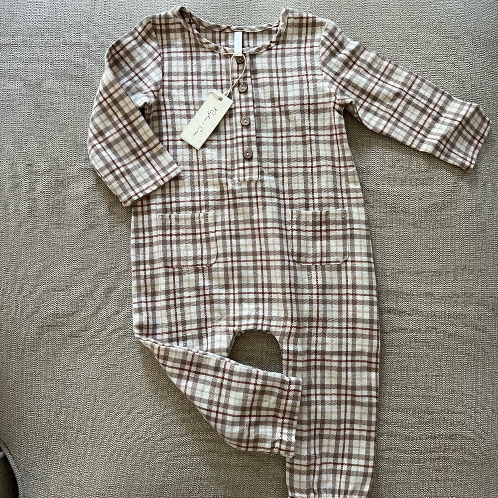 Baby Plaid One Piece Outfit